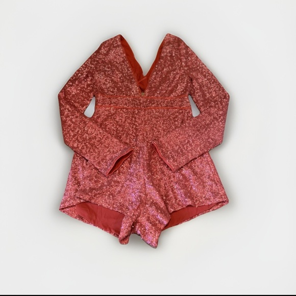 NBD Pants - NBD x Naven Stella Romper – Hot Pink Sequin – NWT Size Small